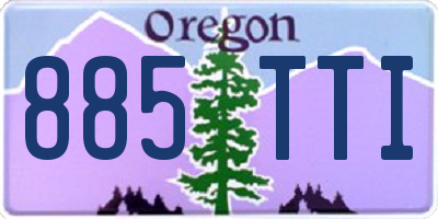 OR license plate 885TTI