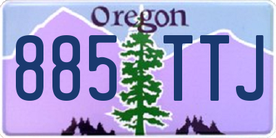 OR license plate 885TTJ