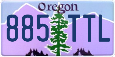 OR license plate 885TTL