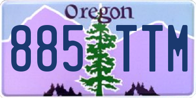 OR license plate 885TTM