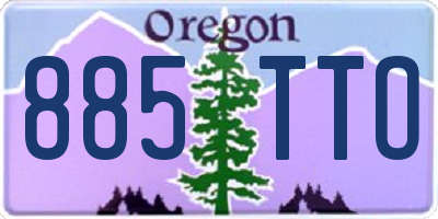 OR license plate 885TTO