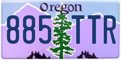 OR license plate 885TTR