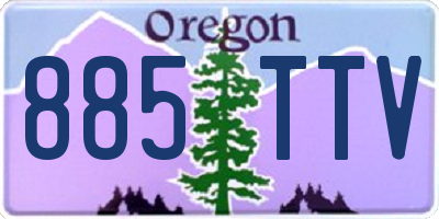 OR license plate 885TTV