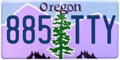 OR license plate 885TTY