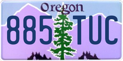 OR license plate 885TUC