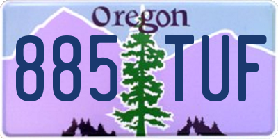 OR license plate 885TUF