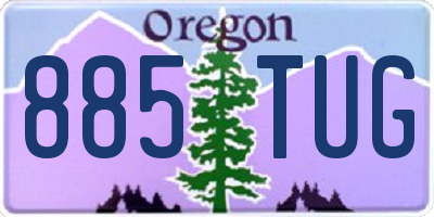OR license plate 885TUG