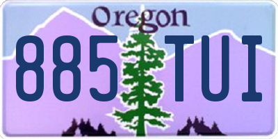 OR license plate 885TUI