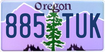 OR license plate 885TUK
