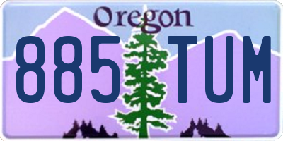 OR license plate 885TUM