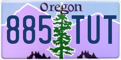 OR license plate 885TUT