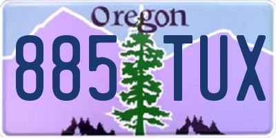 OR license plate 885TUX