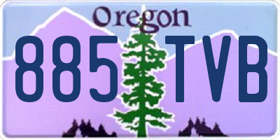 OR license plate 885TVB