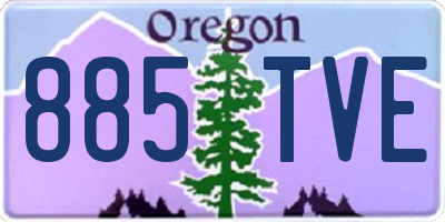 OR license plate 885TVE
