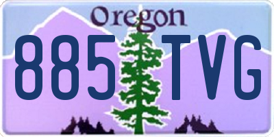 OR license plate 885TVG