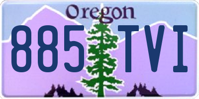 OR license plate 885TVI