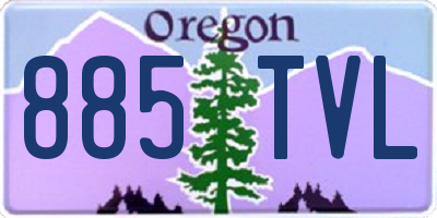 OR license plate 885TVL