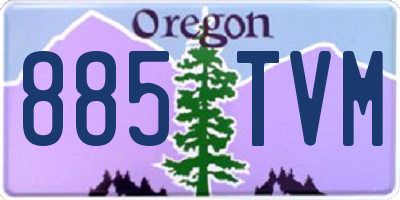 OR license plate 885TVM