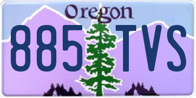 OR license plate 885TVS