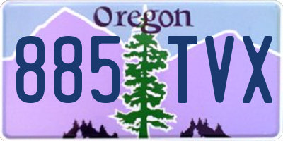 OR license plate 885TVX