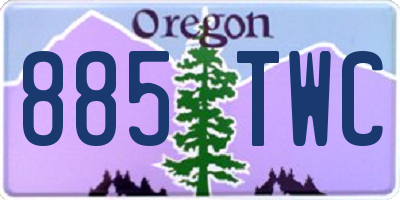 OR license plate 885TWC