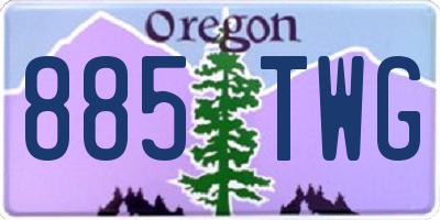 OR license plate 885TWG