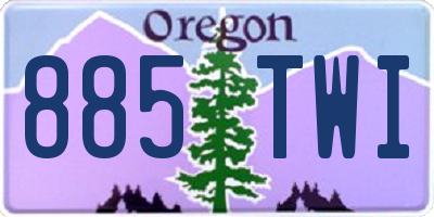 OR license plate 885TWI