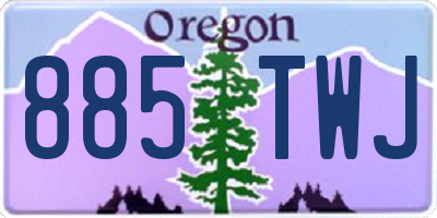 OR license plate 885TWJ
