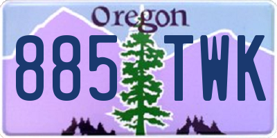 OR license plate 885TWK