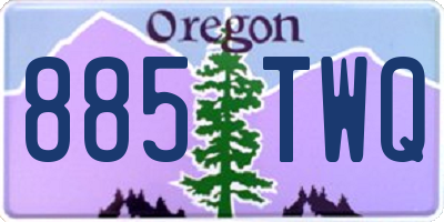 OR license plate 885TWQ