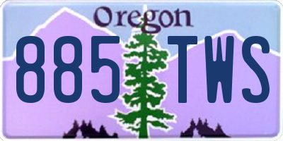 OR license plate 885TWS