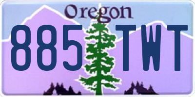 OR license plate 885TWT