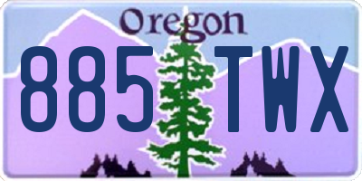 OR license plate 885TWX