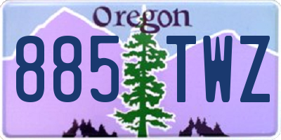 OR license plate 885TWZ