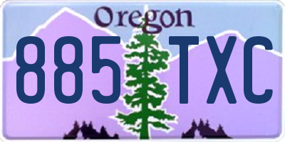 OR license plate 885TXC