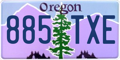 OR license plate 885TXE