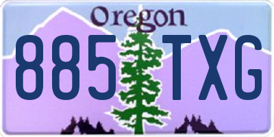 OR license plate 885TXG
