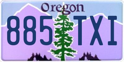 OR license plate 885TXI