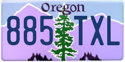 OR license plate 885TXL