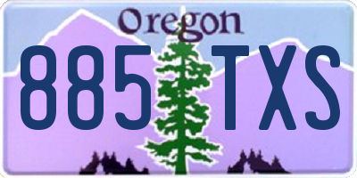 OR license plate 885TXS