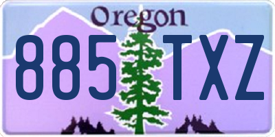 OR license plate 885TXZ