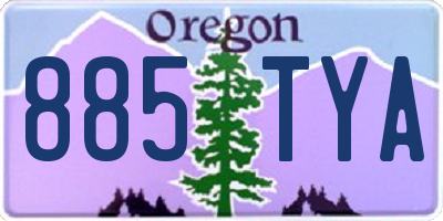OR license plate 885TYA