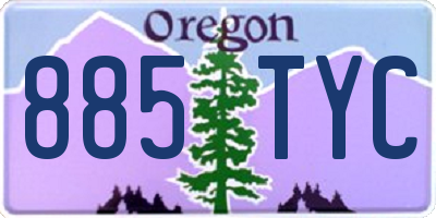 OR license plate 885TYC