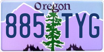 OR license plate 885TYG