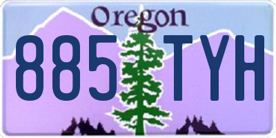 OR license plate 885TYH