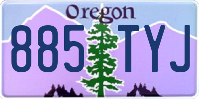 OR license plate 885TYJ