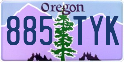 OR license plate 885TYK