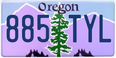 OR license plate 885TYL