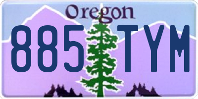 OR license plate 885TYM