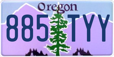 OR license plate 885TYY